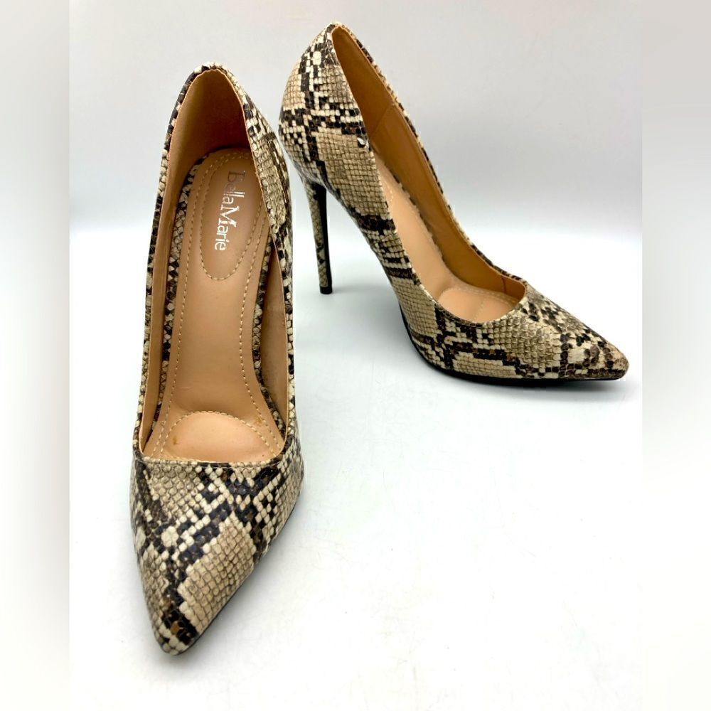 Bella Marie Morgan-6 Snake Heels Size 8,5